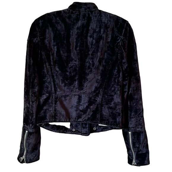 Free People Dusk Till Dawn Black Velvet Jacket - Picture 10 of 12